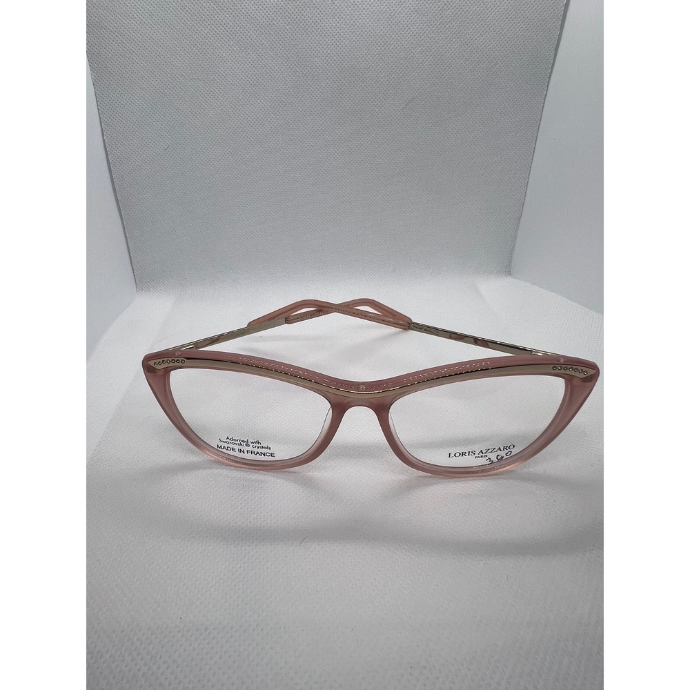 Loris Azzaro‎ Paris Eyeglasses Frames Cat Eye Rhinestone Accents Designer